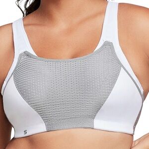 Glamorise High-Impact Sports Bra 42G White/Gray